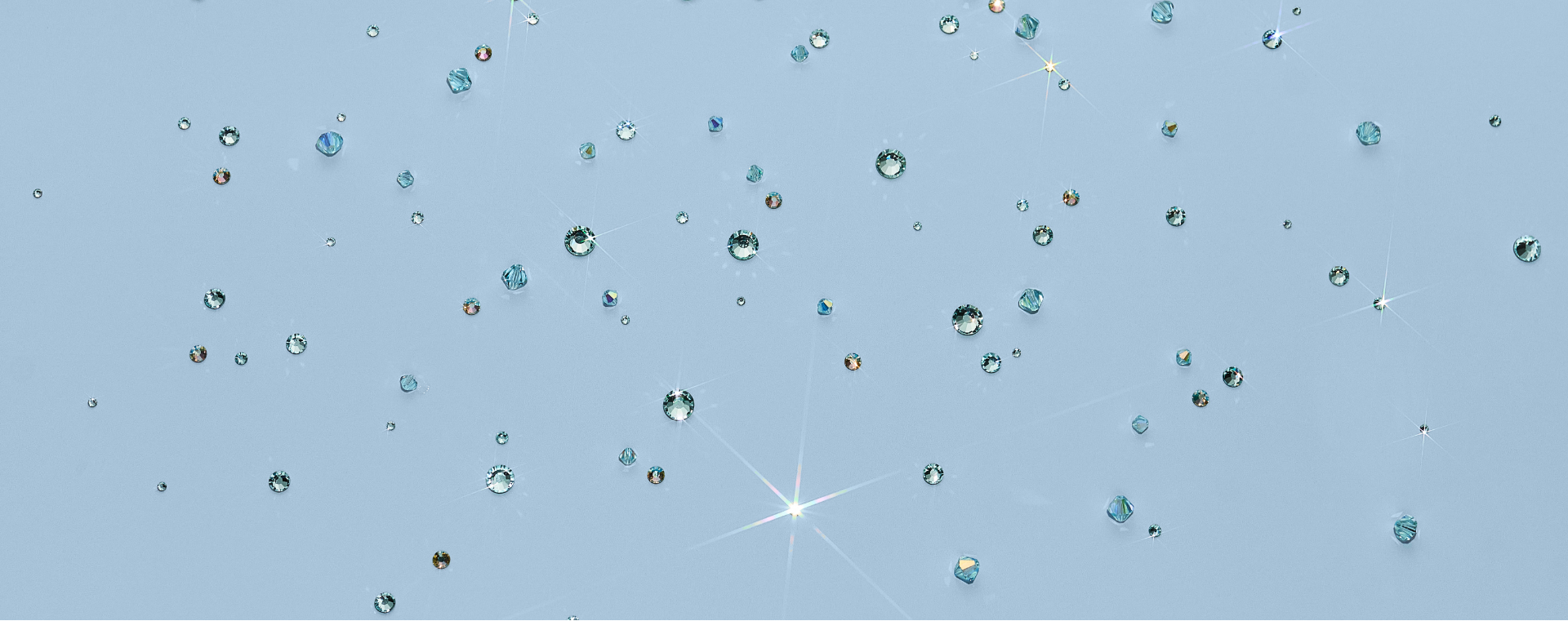 Preciosa Crystal New Shade Silver Aquamarine